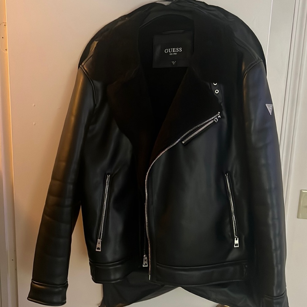 Guess leather biker jacket